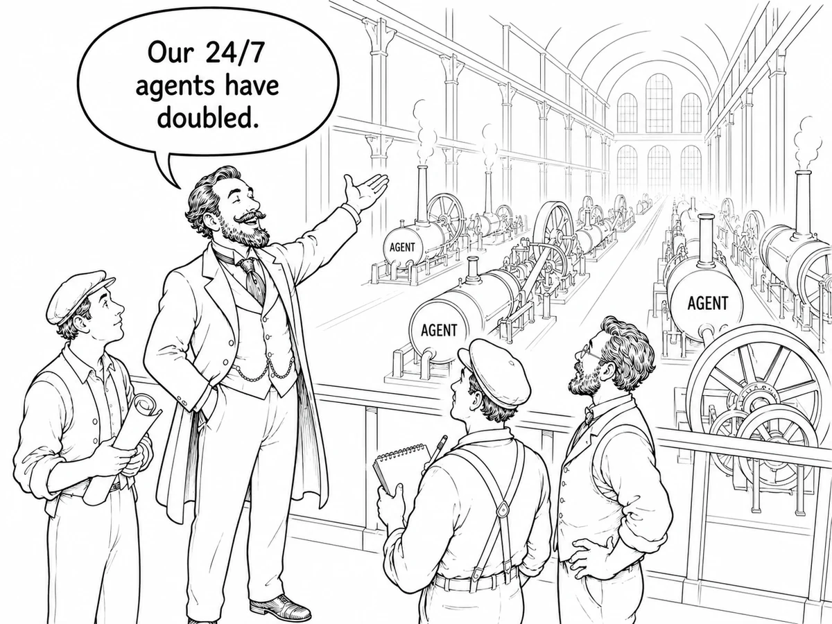 Always-on agents look more like the size and output of a factory